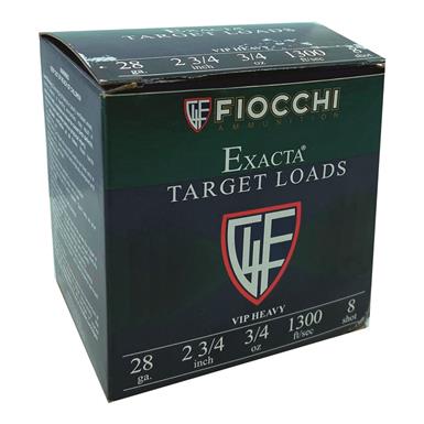 Fiocchi Exacta VIP Heavy, 28 Gauge Ammo, 2 3/4", 3/4 oz., 250 Rounds