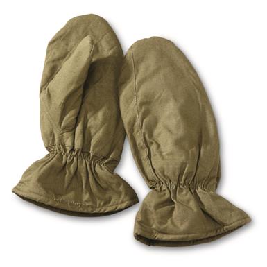 Romanian Military Surplus Fleece Lined Mittens, 2 Pack, New
