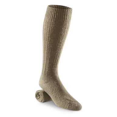 German Military Surplus Wool Blend Socks, 15 Pairs, Used