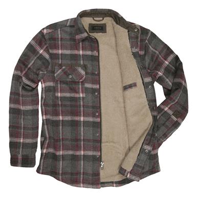 DKOTA GRIZZLY Men's Burke Wool-blend Sherpa-lined Shirt Jacket