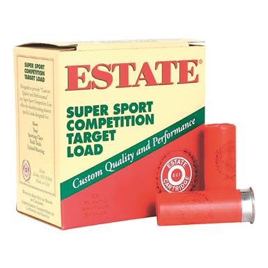 Estate Cartridge Super Sport Competition Target Shotshells, 12 Gauge, 2 3/4", 1 1/8 oz., 250 Rounds