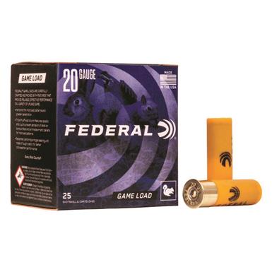 Federal Game Load, 20 Gauge, 2 3/4", 7/8 oz., 250 Rounds