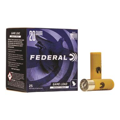 Federal Game Load Upland Heavy Field, 20 Gauge, 2 3/4", 1 oz., 250 Rounds