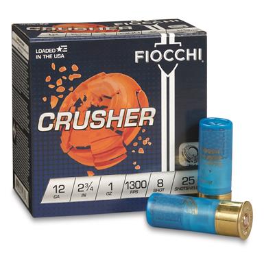 Fiocchi Crusher Target Loads, 12 Gauge, 2 3/4", 1 oz., 250 Rounds