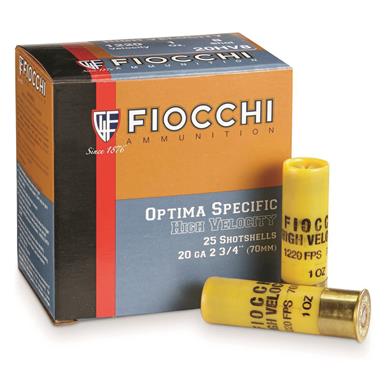 Fiocchi Field Dynamics Upland Game, 20 Gauge, 2 3/4", 1 oz., 250 Rounds