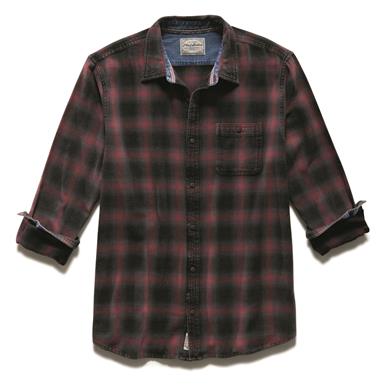 Flag & Anthem Men's Cornell Vintage Wash Herringbone Flannel Shirt