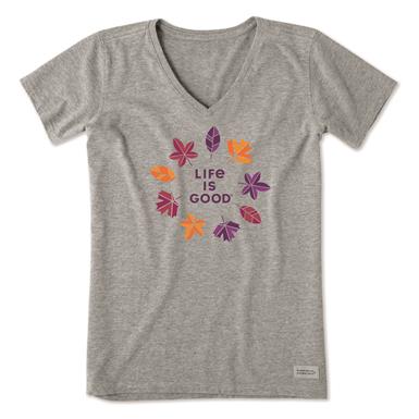 Life is Good Women's New Leaf Circle Crusher Lite Shirt