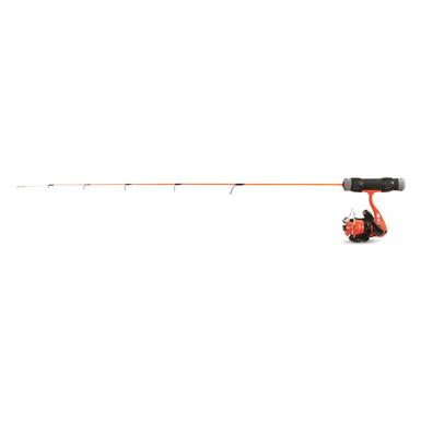 Clam Dave Genz Spring Bobber Ice Fishing Rod and Reel Combo, 25" Length, Ultra Light Power