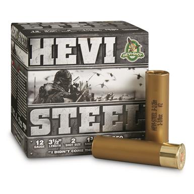 HEVI-Shot HEVI-Steel, 12 Gauge, 3 1/2", 1 3/8 oz. Shotshells, 25 Rounds