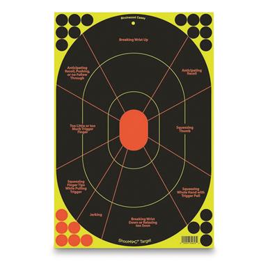 Birchwood Casey Shoot-N-C Handgun Trainer Paper Target, 12" x 18", 40 Pack