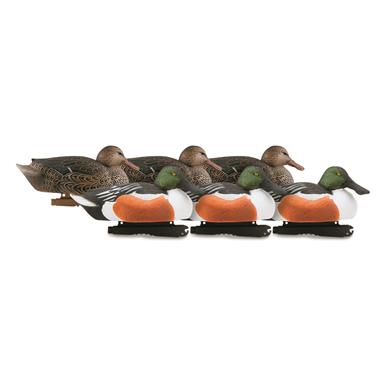 Avery GHG Hunter Series Oversized Shoveler Duck Decoys, 6 Pack