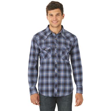 Wrangler Men's Retro Flannel Western Snap Plaid Shirt