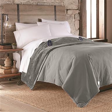Shavel Home Products Micro Flannel Electric Heated Ultra Velvet Blanket