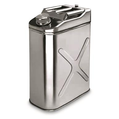 U.S. Military Style Stainless Steel Jerry Can, 20 Liters