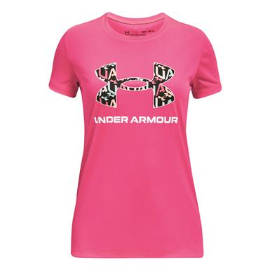 Under Armour Girls' Tech Solid Big Print Logo Shirt