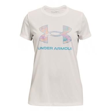 Under Armour Girls' Tech Solid Big Print Logo Shirt