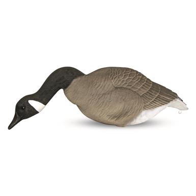 Mayhem Big Honker Full Sized Painted Head Canada Goose Feeder Decoys, 6 Pack