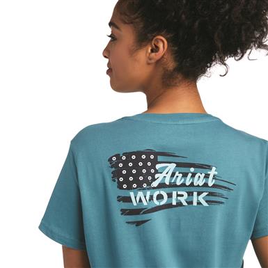 Ariat Women's Rebar Cotton Strong Flag Graphic T-Shirt