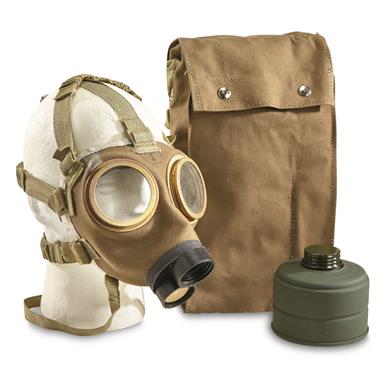 Hungarian Military Surplus Gas Mask with Filter & Bag, New