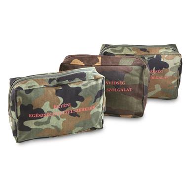 Hungarian Military Surplus Camo Ditty Bags, 3 Pack, New
