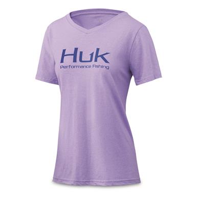 Huk Women's Performance Fishing Logo V-Neck T-Shirt