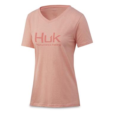 Huk Women's Performance Fishing Logo V-Neck T-Shirt