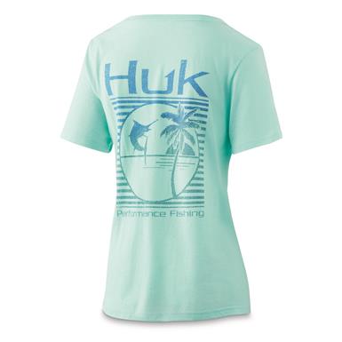 Huk Women's Marlin Palm Horizon Crewneck T-Shirt