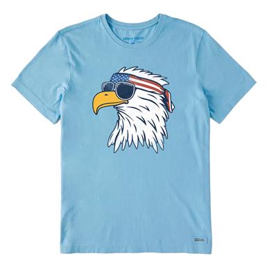 Life Is Good Men's Patriotic Eagle Crusher Shirt