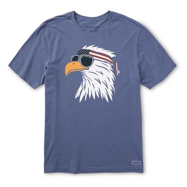 Life Is Good Men's Patriotic Eagle Crusher Shirt