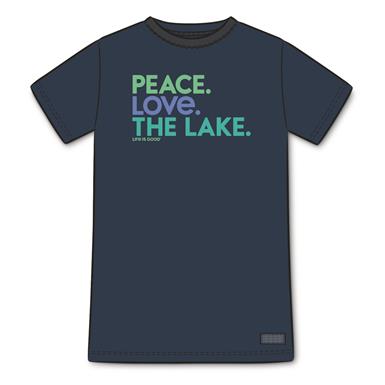 Life Is Good Women's Peace Love Lake Crusher Lite Shirt