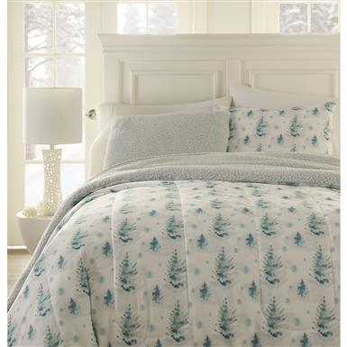 Shavel Home Products Micro Flannel Reversible Comforter Set