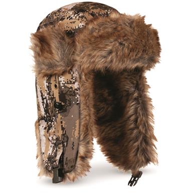 Huntworth Men's Blackfoot Waterproof Trapper Hat, Tarnen Camo