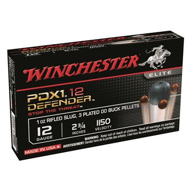 Winchester PDX1 Defender, 12 Gauge, 2 3/4", 00 Buckshot/1-oz. Rifled Slug, 10 Rounds