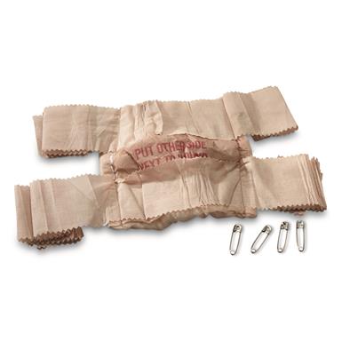 U.S. Military Surplus First Aid Field Dressings, 2 Pack, New
