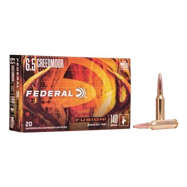 Federal Fusion, 6.5mm Creedmoor, Bonded Soft Point, 140 Grain, 20 Rounds