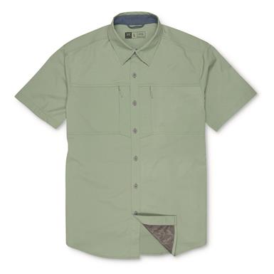 DKOTA GRIZZLY Men's Barkley Button Front Short-Sleeve Shirt