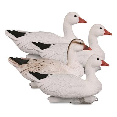 Higdon Full Size Foam Filled Snow Goose Floater Decoys, 4 Pack