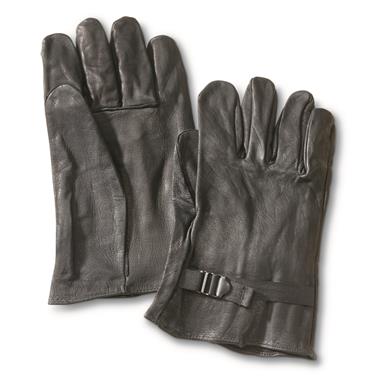 Belgian Military Surplus D3A Leather Gloves, 2 Pairs, New