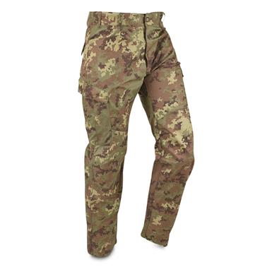 Italian Military Surplus Vegetato Ripstop BDU Pants, New