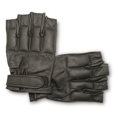 Mil-Tec Defender Weighted Leather Fingerless Gloves