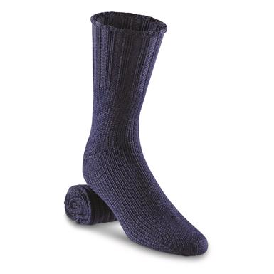 New Authentic Italian military issue Warm wool Boot socks S/M L/XL Blue OD Grey 