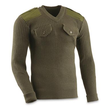 Jordanian Military Surplus Wool Commando Sweater, New