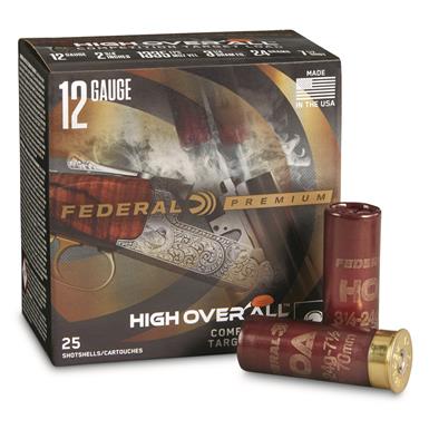 Federal Premium High Over All, 12 Gauge, 2 3/4", 25 Rounds