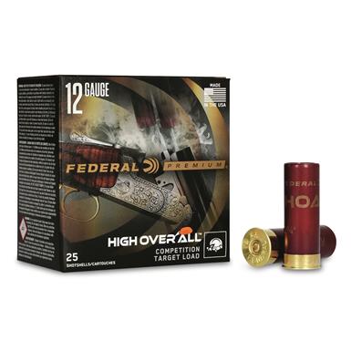 Federal Premium High Over All, 12 Gauge, 2 3/4", 1 1/8 oz., 25 Rounds