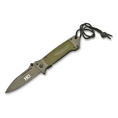 HQ ISSUE Heavy Duty Tactical Spring Assisted Folding Knife