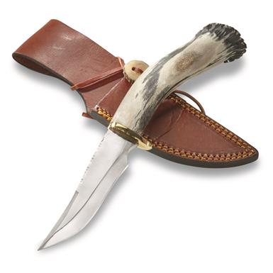 SZCO 10" Deer Antler Hunter Knife
