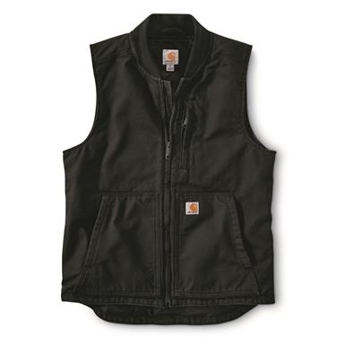 Carhartt Men's Loose Fit Washed Duck Insulated Ribbed Collar Vest