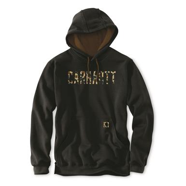 Carhartt Men's Loose Fit Midweight Camo Logo Graphic Hoodie