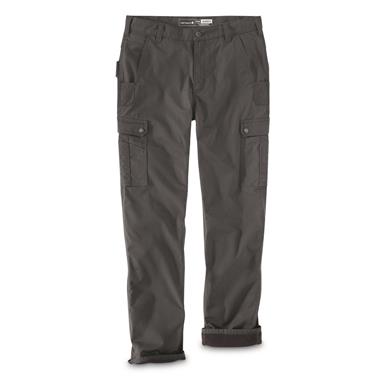 Carhartt Men's Rugged Flex Relaxed Fit Ripstop Cargo Fleece-lined Work Pants