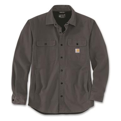 Carhartt Men's Rugged Flex Relaxed Fit Canvas Fleece-lined Shirt Jacket